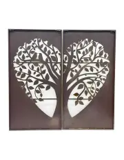[Willow & Silk] Laser Cut Tree Of Life 3-Piece Nature Wall Art in Brown
