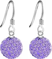 [Merdia] 925 Sterling Silver Created Crystal Pendant & Earrings Set | Women's Jewelry Sets | Silver Jewelry Set for Women | Necklace and Earring Set | Women Jewelry Sets