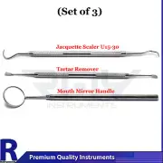 3Pcs Tooth Scraper Dental Jacquette Calculus Remover Plaque Tartar Remover Tools