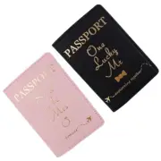 Portable Bride Groom Travel Passport Cover Holder for Case Protector