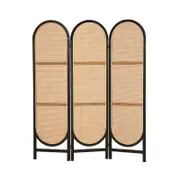 Artiss 3 Panel Room Divider Screen Brown
