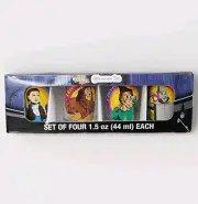 Wizard of Oz Shot Glasses Ft Dorothy Gale, Cowardly Lion, Scarecrow, Tin Man