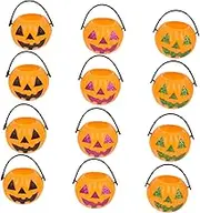 HOMOCONO 12pcs Pumpkin Candy Bucket Halloween Buckets for Decorations Cauldron Candy Holder Decor Pumpkin Decor Colors List Shape Fall Decorative Holders Hey Pp Orange Random Color