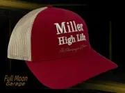 New Miller High Life Champagne Beer Vintage Men's Trucker Snapback Cap Hat