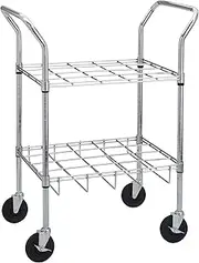 Drive Medical Oxygen Cylinder Carts for E, D, C or M9 Cylinders, Chrome, 12 Cylinder