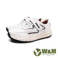 在飛比找PChome24h購物優惠-W&M(男)MIT魔鬼氈耐磨休閒鞋 男鞋-白