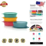 Reheatable Airtight Cereal Bowls 500mL - Leak-Proof & Dishwasher Safe Containers