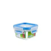 Emsa Clip&Close 508535 Boîte Fraîcheur Carrée + Couvercle Transparent/Bleu 025 L