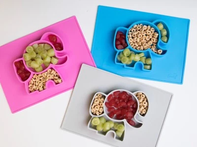EllieMat elephant silicone placemat feeding Plate Developmental Baby Toddler
