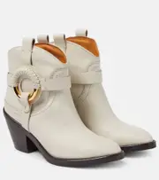[See By Chloe] See By Chloé Hana leather ankle boots AU 7 white