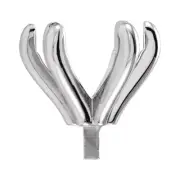 Sterling Silver Unset Oval 6-Prong Pre-Notched Claw Peg Setting