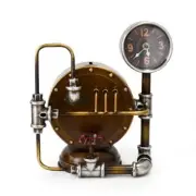Clock Bcl Steampunk Stand Clock Antique Retro Vintage Table With Piggy Bank Int