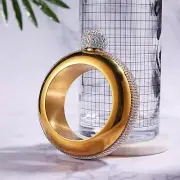 NEW Flask Bangle Bracelet Crystal Lid Creative 304 Stainless Steel Wine Alcohol