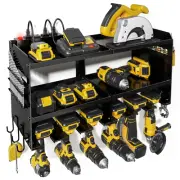 Power Tool Organizer Wall Mount with Charging Station, Garage Tool Shelf 6 Dr...