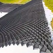 Ground Grid Paving Stabilizer for Retaining Walls, Steep Driveway Grid for Gravel Sand Soil, Outdoor Patio Path Walkways(1x5 m/3.3x16.5 ft)