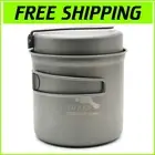 TOAKS 1600ml Titanium Casserole with Frying Pan - Lightweight Outdoor Cookware