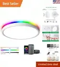 18 Inch Flush Mount Light Fixture Led,Compatible with Alexa Google Assistant ...