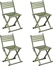 QMNUZCFD Folding chairs or stools, removable straps, carbon steel structure, load capacity 150 kg, for indoors, outdoors, patios, weddings, offices, events (green)