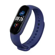 M5 Men Women Smart Watch Sport Smartwatch Heart Rate Blood Pressure Monitor Fitness Bracelet for Android/IOS - Blue