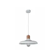 CLA Lighting PASTEL Dome Shape with Copper Lamp Holder Cover Pendant Light - White