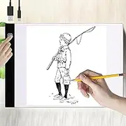 WDEC LED Light Pad A4, LED Light Pad 3 Brightness Adjustable Copy Board Tracing Light Box Ultra-Thin for Diamond, Table Painting with USB Cable, Light Plate Drawing，No Battery