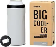 Huski Big Can Cooler | New | Premium 440ml & 500ml Beer & Energy Drink Cooler with Detachable 3-in-1 Opener | Triple Insulated | Keeps Cans up to 10x Colder | Doubles as a Tumbler (Stone Grey)
