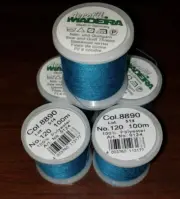 5 SPOOLS OF Madeira Aerofil Snap Spool Polyester Thread- 100M #9124 BLUE