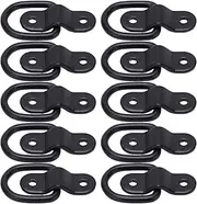 10Sets Tie Down Anchors, Heavy Duty Floor Mount Lashing Rings, Multifunctional Trailer Anchor Lashing Rings for Safe Secure Hauling (Black)