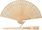 100Pcs Wedding Fans Personalized Folding Hand Fans Custom Sandalwood with Organza Bags Party Favor Wedding Fans for Guests (100)