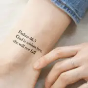 Psalms 46:5 Tattoo (Set of 2) - God Is Within Her, She Will Not Fail Tattoo