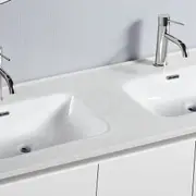 Ivana 1200mm PVC Water Proof Wall Hung Bathroom Vanity Double Ceramic Basin