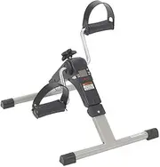 Pedal Exerciser - Portable Desk Cycle with LCD Monitor - Hand, Arm & Leg Exercise Peddling Machine - Low Impact, Folding Adjustable Fitness Rehab Equipment for Seniors, Elderly,SIL