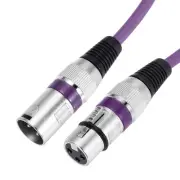 XLR Male to XLR Female Cable, 10ft XLR to XLR Microphone Cable, Purple