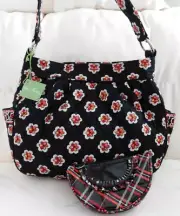 Vera Bradley Reversible Tote - Handbag - Purse - Pirouette Black & Zip Case NWT