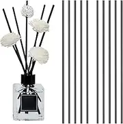 10 Pack Extra Long Black Reed Diffuser Sticks 30cm x 4mm Natural Wood Rattan Aroma Oil Diffusion Replacements Refill Stick Premium for Spa Aroma Fragrance Aromatherapy Bedroom Home Office