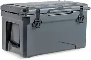 Hard Cooler W/Wheels & Handle, 40L Ice Chest W/Built-In Bottle Opener, Ruler & C