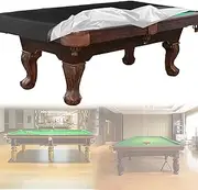 CXAFQ Black Pool Table Cover, 235*135*20cm, 350g, 7-Foot Waterproof And Dustproof, Oxford Cloth Material Is Sturdy And Wear-Resistant, Outdoor Pool Table, Paired With Storage Bag, Machine Washable