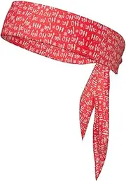 Christmas Background Sports Strap Double-Sided Headscarf Men's Bow Tie Sports Headscarf Running Yoga Exercise Headband
