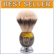 Premium Silvertip Badger Shaving Brush with Chrome Base - Ultimate Grooming Tool