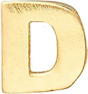 [Alex and Ani] Initial D Slider Charm, Create Your Own, Initial D Charm, 14kt Gold Plated, Gold, Charm Size 0.25 inch Width by 0.29 inch Height, One Size, Brass, No Gemstone