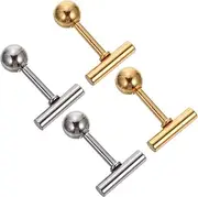 [MOBUTOFU] Titanium Steel Earrings Simple Studs Small Post Earrings for Occasions
