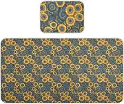 Ukraine Sunflower Beauty Summer Flowers Cooling Baby Toddler Bed Mattress 28" x 52" Absorbent Padded Crib for Baby&Toddler