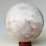 880g Natural Pink Crazy Lace Agate Quartz Crystal Sphere Healing Australia W341