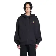 [CARHARTT WIP] American Script Zip-Up Hoodie Black
