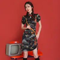 在飛比找ETMall東森購物網優惠-旗袍女年輕款秋季中國風改良旗袍