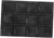 TOGEVAL Frost Velvet Watch Tray Watch Organizer Tray Watch Organizer Trays Black Bracelet Display Tray