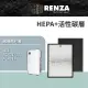 【RENZA】適用PHILIPS 飛利浦 AC4014/80 AC4014 空氣清淨機(HEPA濾網+活性碳濾網 濾芯)