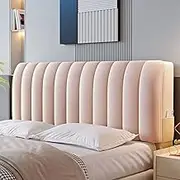 Velvet Headboards Covers for Single/King/Double Backrest Cover Slipcover Bed Head Cover Slip Protector Cover Washable Thicken Elastic All-Inclusive Bedside Decoration Protection Dust Cover (Color : #
