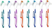 HIAKDOFT 8Pcs Double Sided Cleaning Brushes Soft Bristles Toothbrush for Residue Removal Compact Design