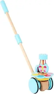 CVUTOVO 1Pc Cartoon Adjustable Cart for Educational Plaything Random Colors and Fun Design for Early Learning and Play